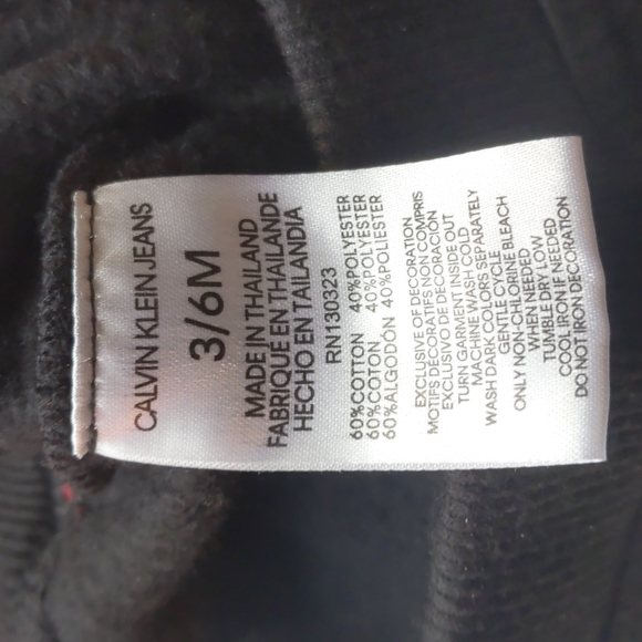 Calvin Klein Kids Size 3-6M Red Black Sweat Shirt and Sweat Pants Set - Picture 10 of 11